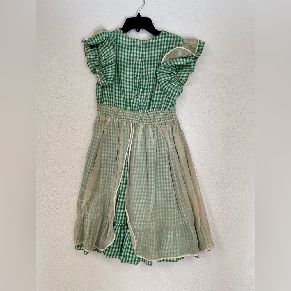 Vintage 60s dress with attached apron - Picture 5 of 6